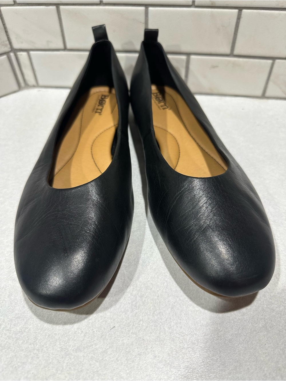 BORN Women’s Black Soft Leather PATRICE Slip On Shoes  Sz 9M COMFORT!